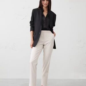 2 Banana Republic Classic Straight Leg Pants in Cream and Burgundy